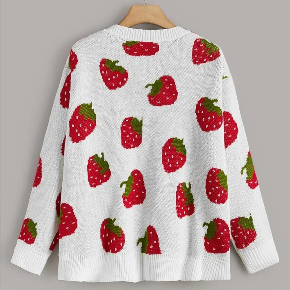 Strawberry Cardigan Plus Size - Picture 2 of 5